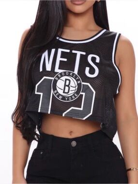 NWT- NBA Mesh Cropped Jersey